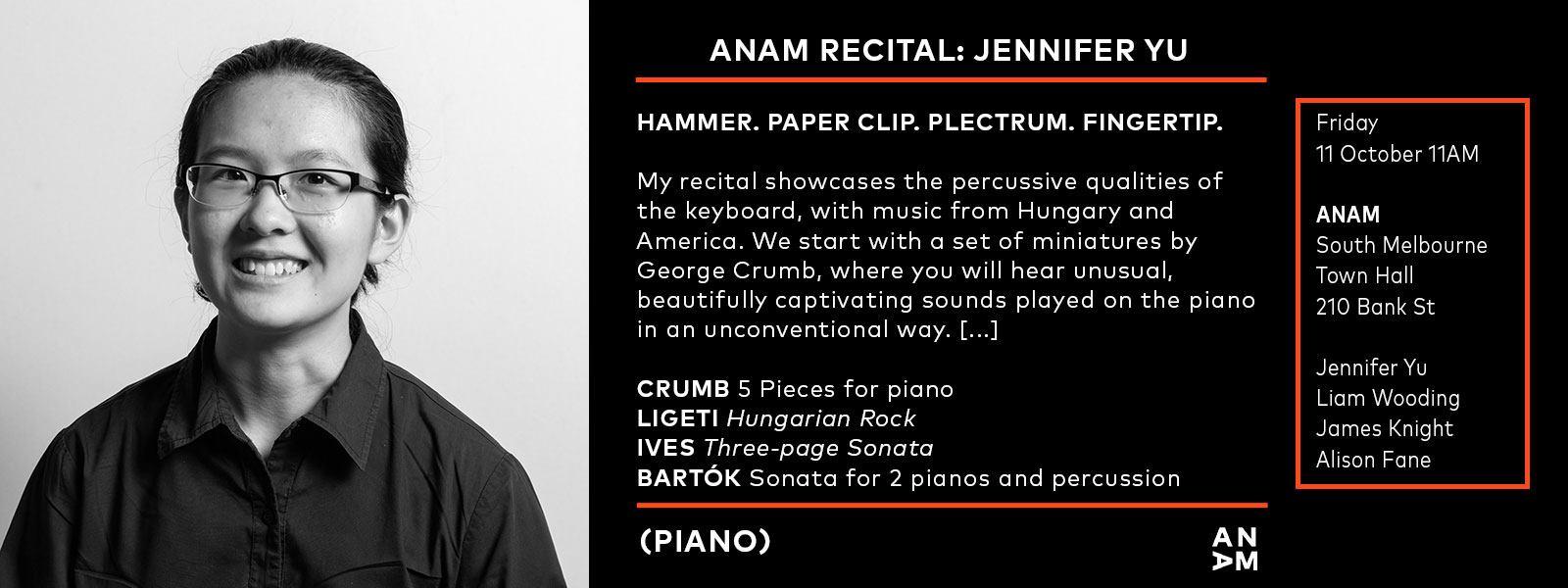 ANAM Recital 2019 Jennifer Yu