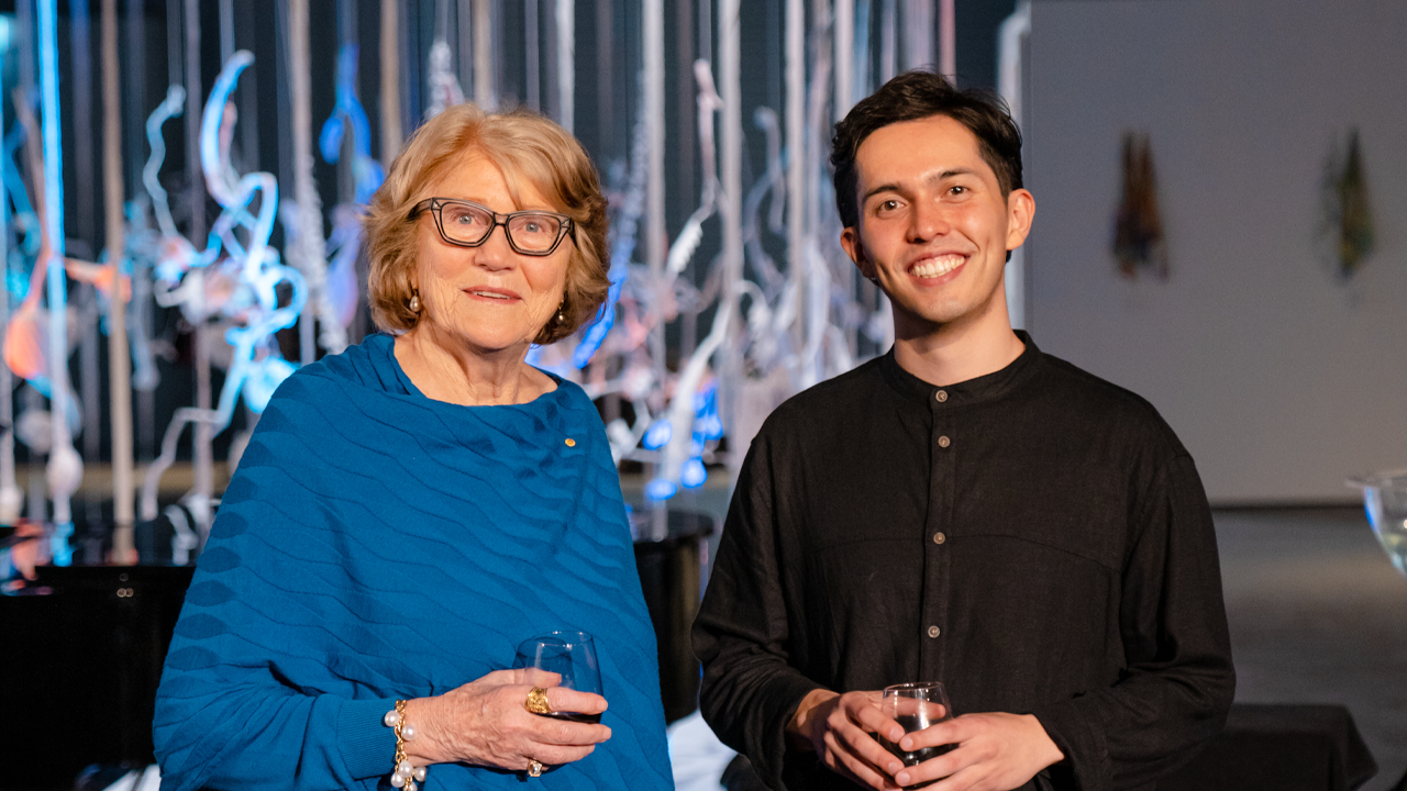Jared with ANAM board member and supporter, Janet Holmes à Court