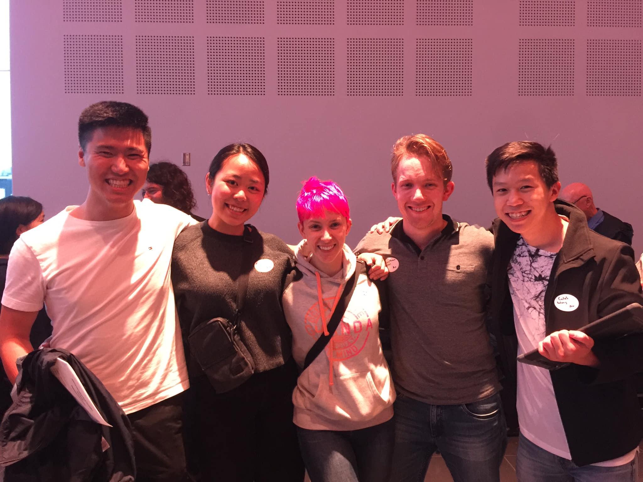 Eliza with fellow ANAM musicians Andrew Fong (clarinet 2019), Carol Wang (bassoon 2019), Caleb Wong (cello 2019) and Jonathan Békés (cello 2017) during the 2018 Gisborne International Music Festival in New Zeland   