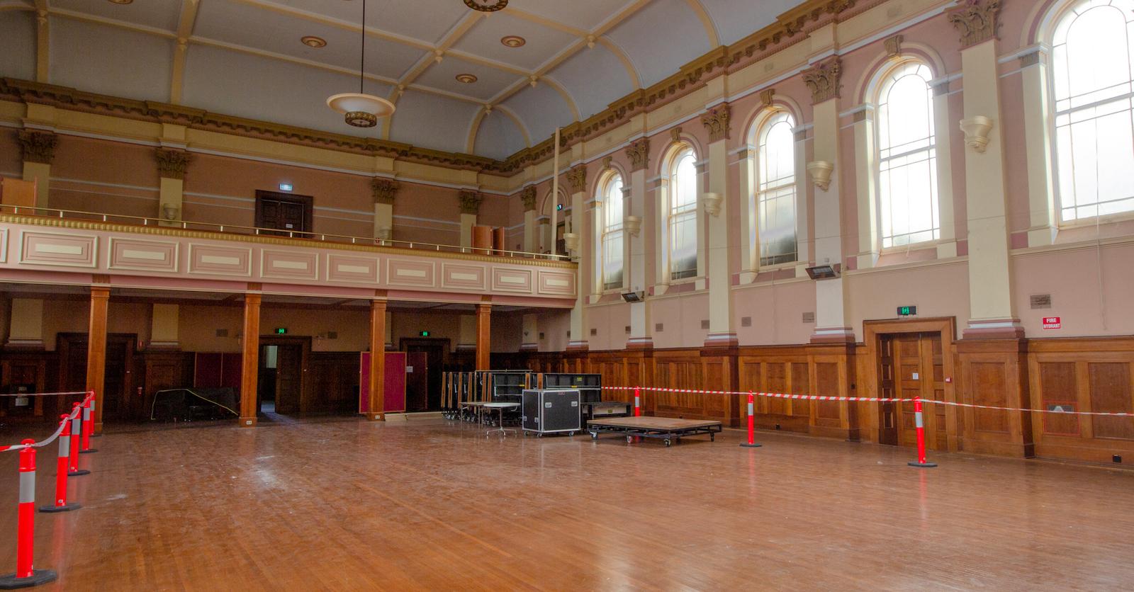 The Main Hall, currently empty and in need of maintenance
