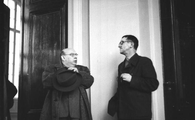 Hanns Eisler and Bertold Brecht in Berlin, 1950