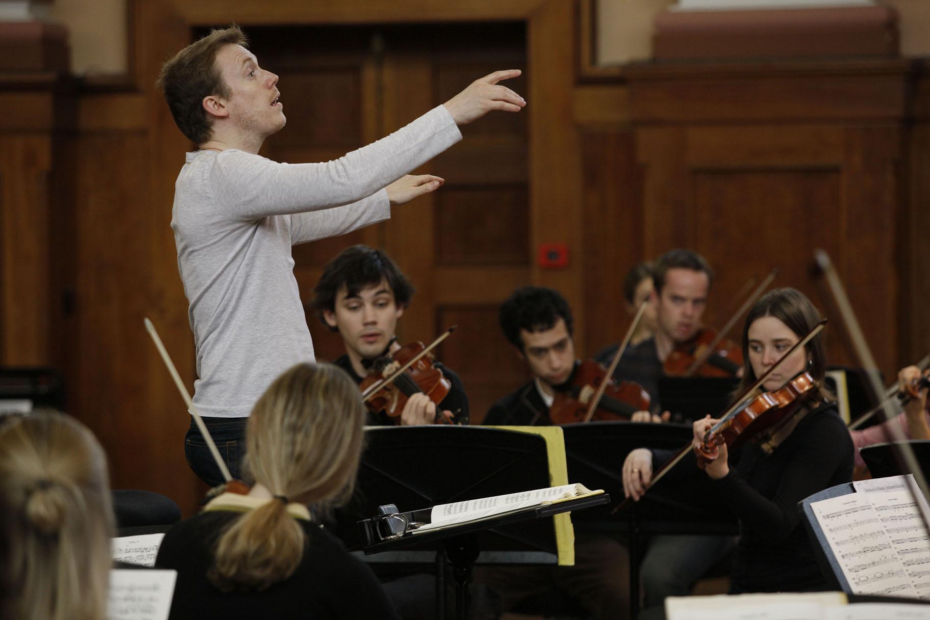 British conductor Daniel Harding with ANAM musicians, 2010