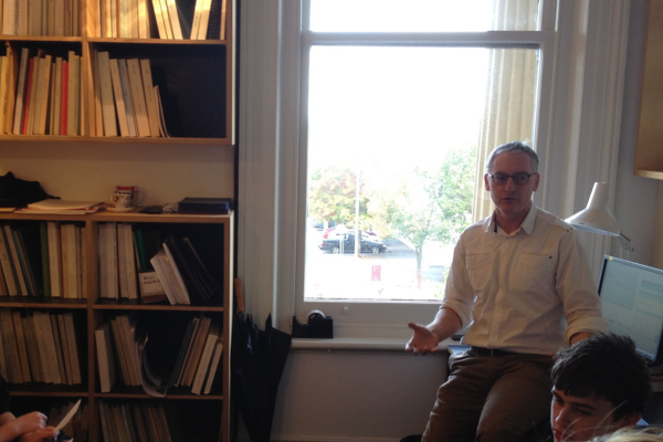 Phil Lambert in the ANAM Music Library, 2013.