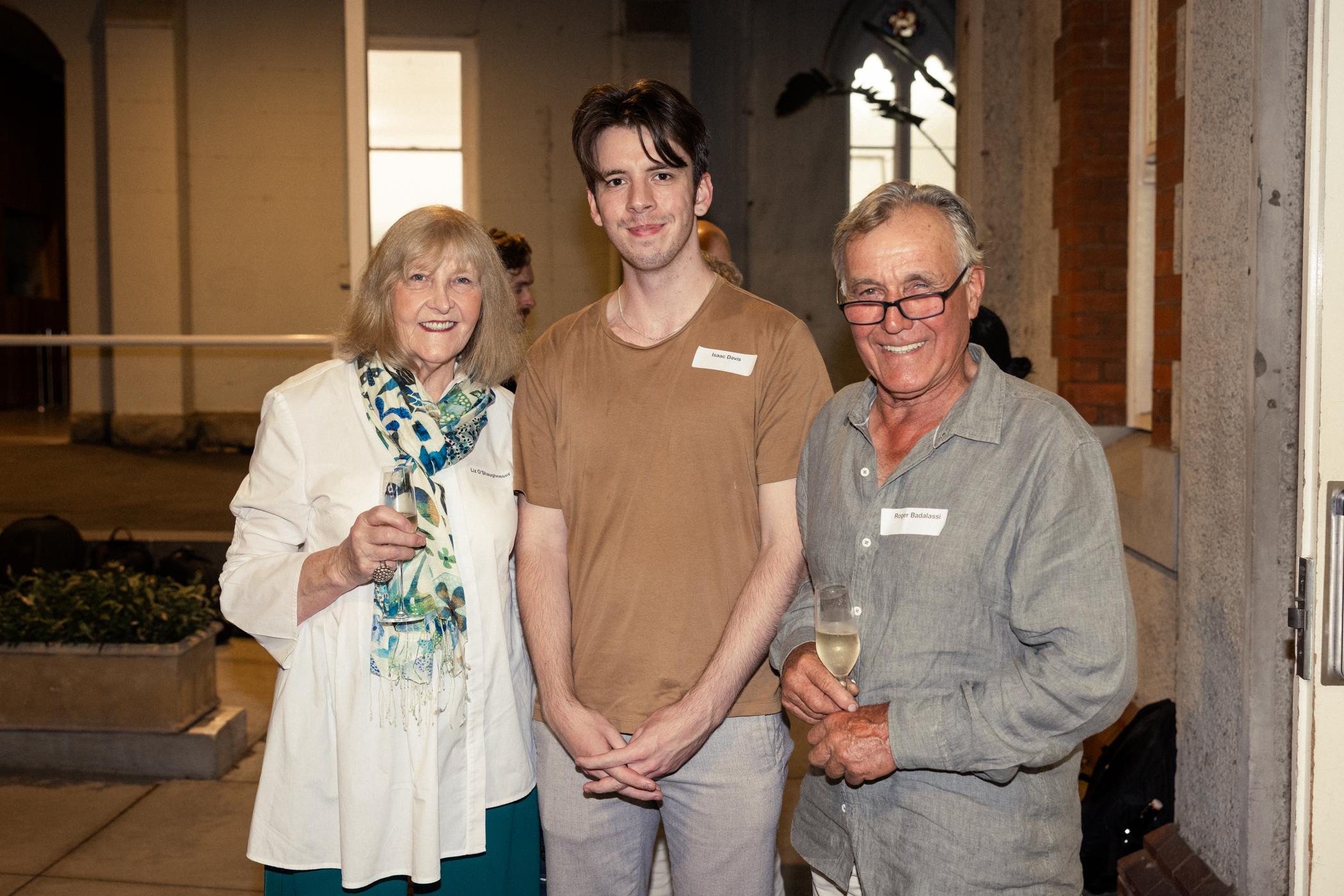 Liz and her partner with ANAMSyndicate musician Isaac Davis (cello 2025), March 2025. Photo credit: Charlie Kinross.